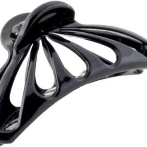 Small black shell brown glossy red claw hairpin